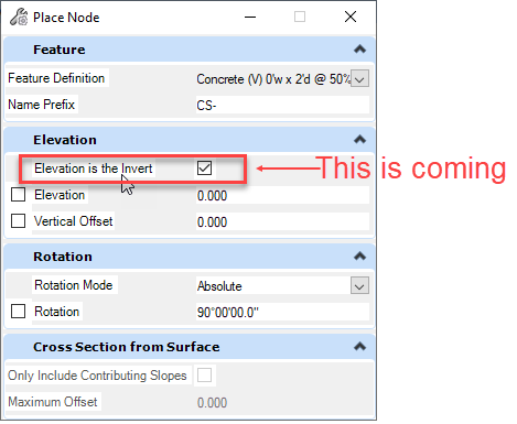 Elevations is Invert? (coming soon) Elevations is Invert? (coming soon)
